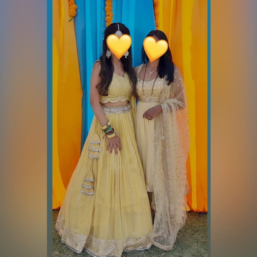 Yellow High-Low 3 Piece Authentic Poonam’s Kaurture Suit